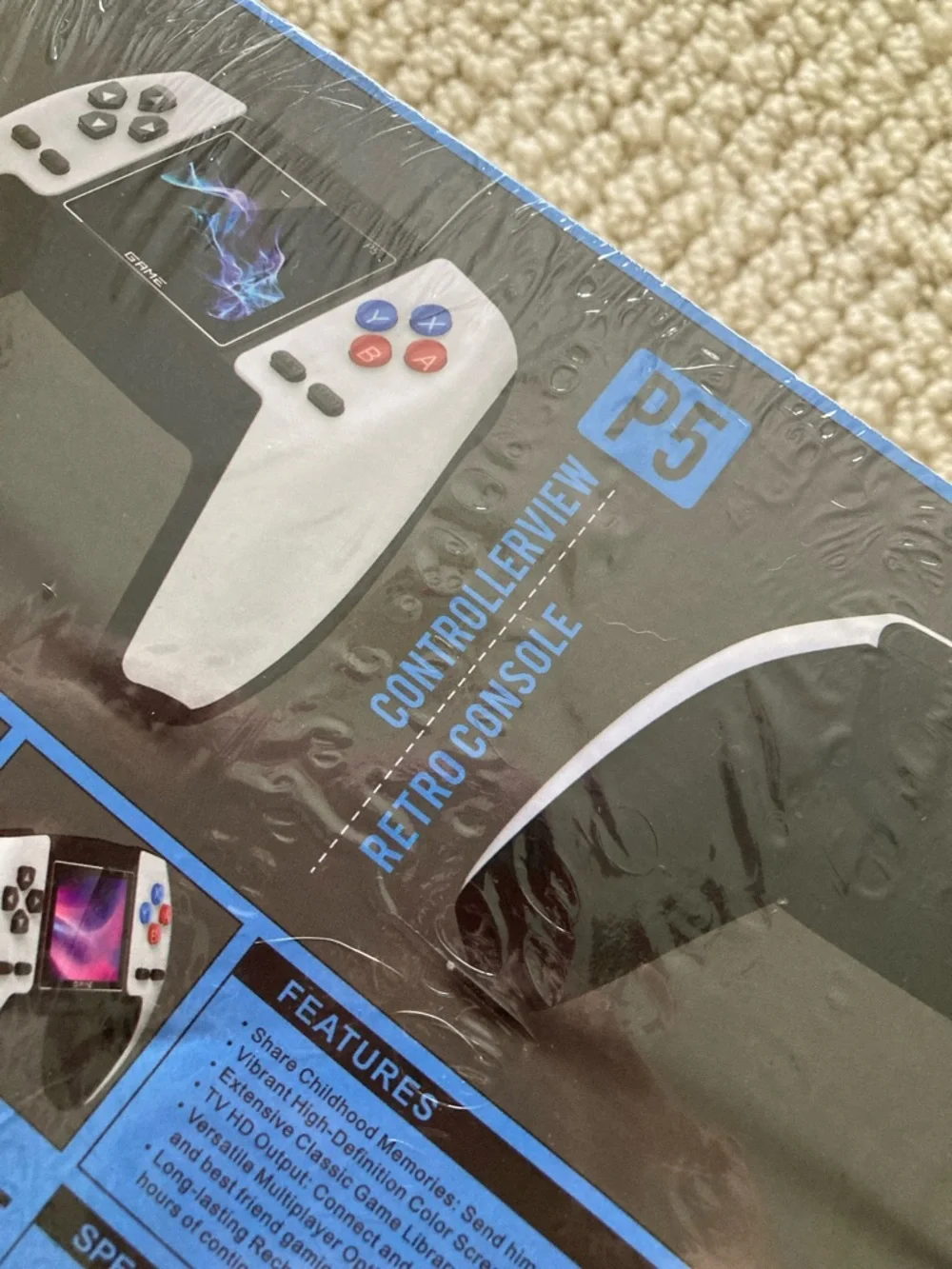 P5 Gaming Controller Retro Console Handheld Digital Game Player Blue NIB